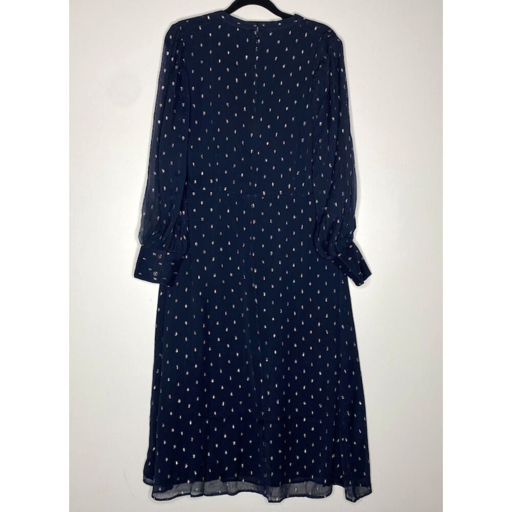 New Ann Taylor Lurex Clip Midi Dress Women's Size 10 Petite - Picture 2 of 9